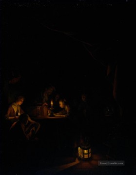 den Malerei - Die Night School Goldenes Zeitalter Gerrit Dou